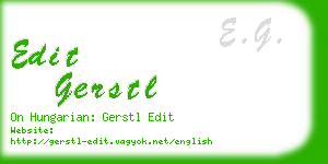 edit gerstl business card
